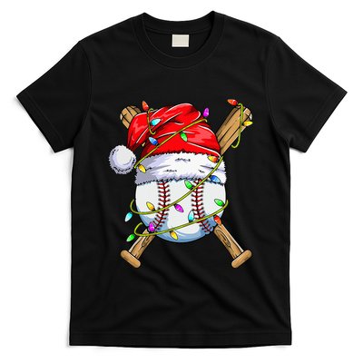 Christmas Baseball Team Santa funny Sports Xmas  T-Shirt