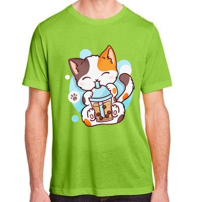 Cat Boba Tea Bubble Tea Anime Kawaii Neko Adult ChromaSoft Performance T-Shirt