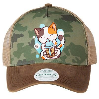 Cat Boba Tea Bubble Tea Anime Kawaii Neko Legacy Tie Dye Trucker Hat