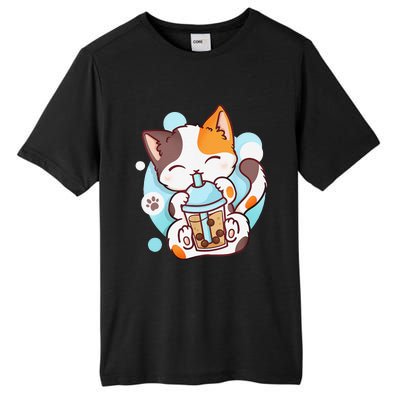 Cat Boba Tea Bubble Tea Anime Kawaii Neko Tall Fusion ChromaSoft Performance T-Shirt