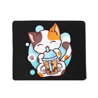 Cat Boba Tea Bubble Tea Anime Kawaii Neko Mousepad