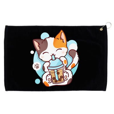 Cat Boba Tea Bubble Tea Anime Kawaii Neko Grommeted Golf Towel