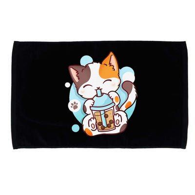 Cat Boba Tea Bubble Tea Anime Kawaii Neko Microfiber Hand Towel