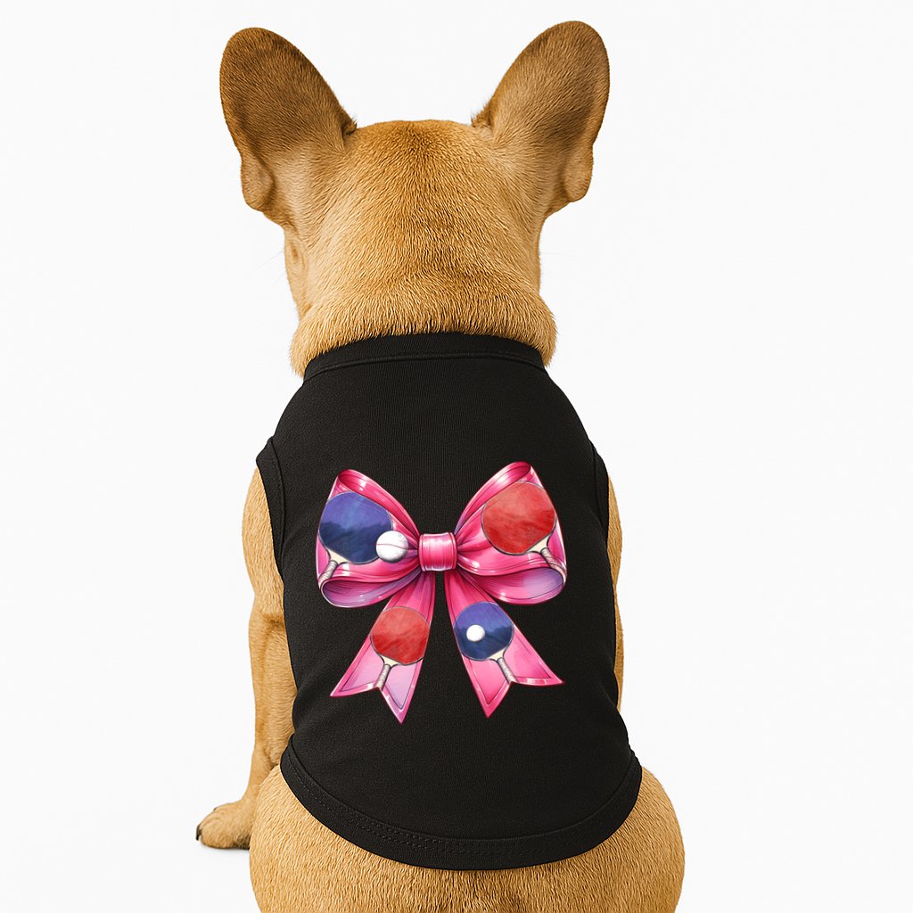 Coquette Bow Table Tennis Ping Pong Mothers Day Ribbon Mom Gift Doggie Tank