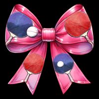 Coquette Bow Table Tennis Ping Pong Mothers Day Ribbon Mom Gift Doggie Tank