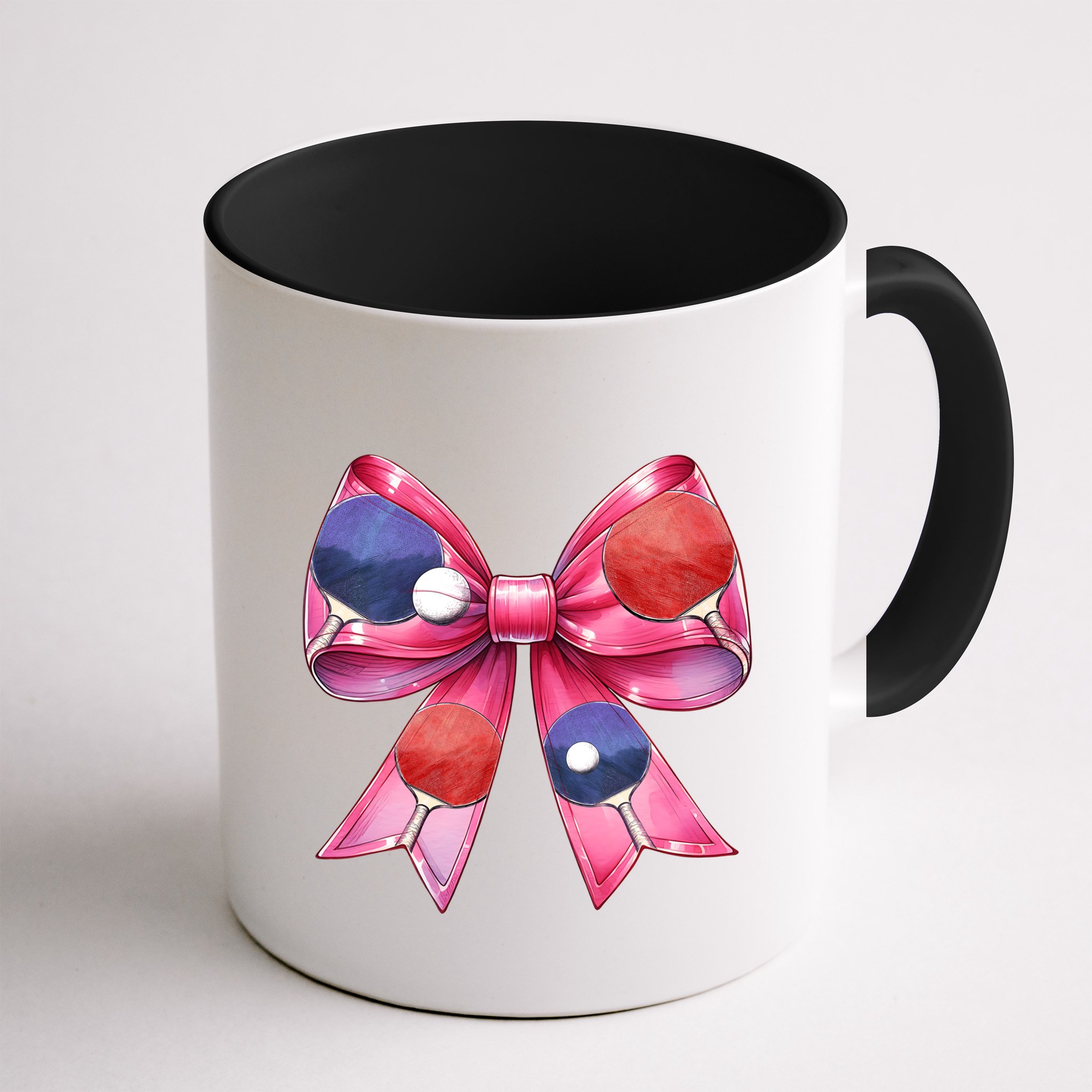 Coquette Bow Table Tennis Ping Pong Mothers Day Ribbon Mom Gift Mug