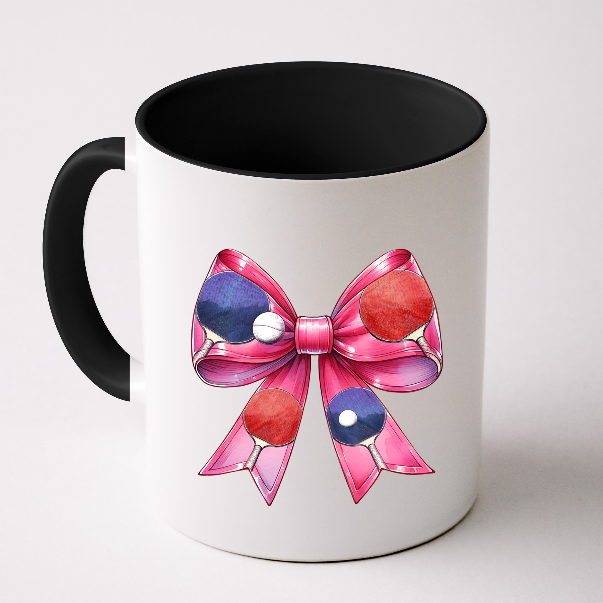Coquette Bow Table Tennis Ping Pong Mothers Day Ribbon Mom Gift Mug