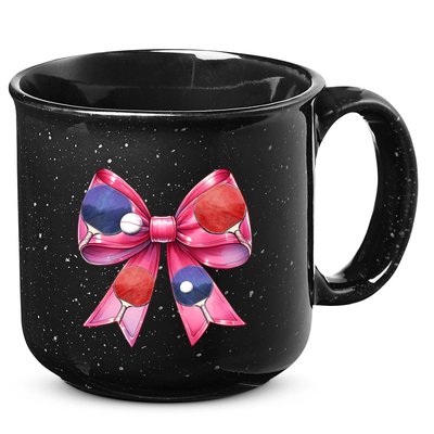 Coquette Bow Table Tennis Ping Pong Mothers Day Ribbon Mom Gift 15oz Campfire Ceramic Mug