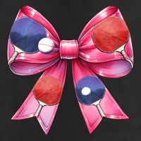 Coquette Bow Table Tennis Ping Pong Mothers Day Ribbon Mom Gift Beanie