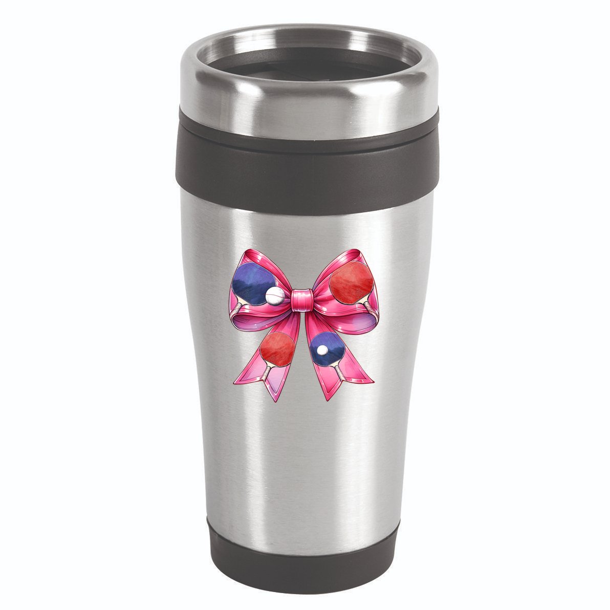 Coquette Bow Table Tennis Ping Pong Mothers Day Ribbon Mom Gift 16oz Travel Tumbler