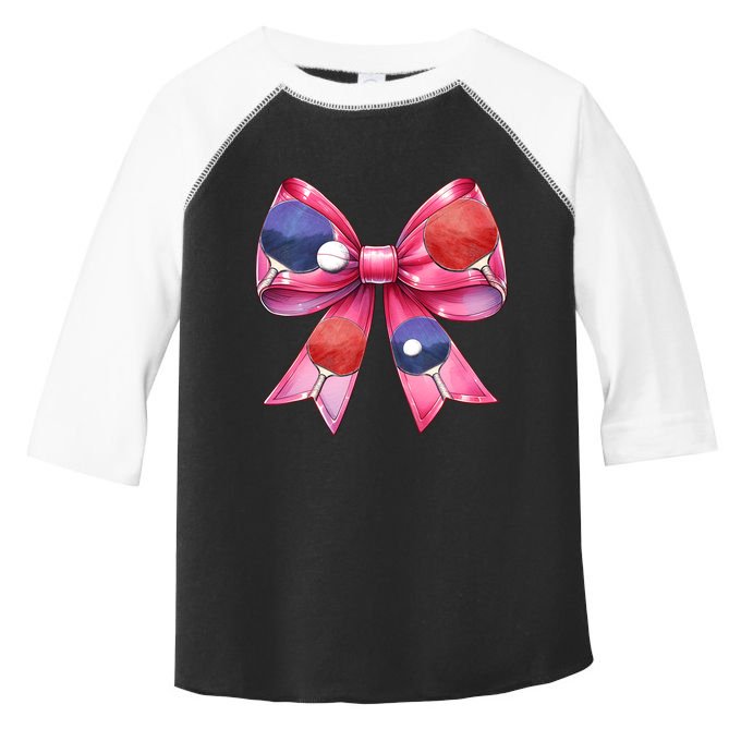 Coquette Bow Table Tennis Ping Pong Mothers Day Ribbon Mom Gift Toddler Fine Jersey T-Shirt