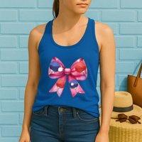 Coquette Bow Table Tennis Ping Pong Mothers Day Ribbon Mom Gift Womens Tank Top