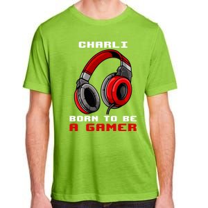 Charli Born To Be A Gamer Personalized Gift Adult ChromaSoft Performance T-Shirt