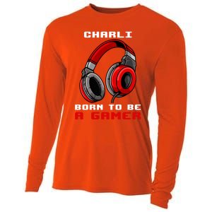 Charli Born To Be A Gamer Personalized Gift Cooling Performance Long Sleeve Crew