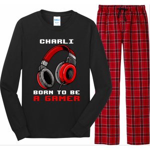 Charli Born To Be A Gamer Personalized Gift Long Sleeve Pajama Set