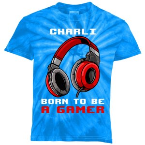 Charli Born To Be A Gamer Personalized Gift Kids Tie-Dye T-Shirt