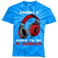 Charli Born To Be A Gamer Personalized Gift Kids Tie-Dye T-Shirt