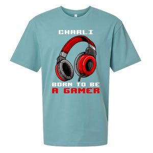 Charli Born To Be A Gamer Personalized Gift Sueded Cloud Jersey T-Shirt