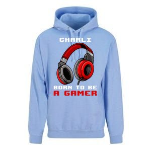 Charli Born To Be A Gamer Personalized Gift Unisex Surf Hoodie