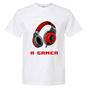 Charli Born To Be A Gamer Personalized Gift Garment-Dyed Heavyweight T-Shirt