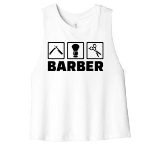 Cool Barber Tools Women's Racerback Cropped Tank