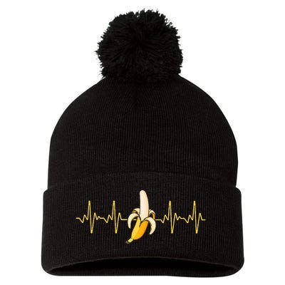 Cute Banana Tropical Fruit Banana Lover Pom Pom 12in Knit Beanie