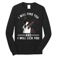 Cute Boston Terrier Art Boston Terrier Lover Long Sleeve Shirt