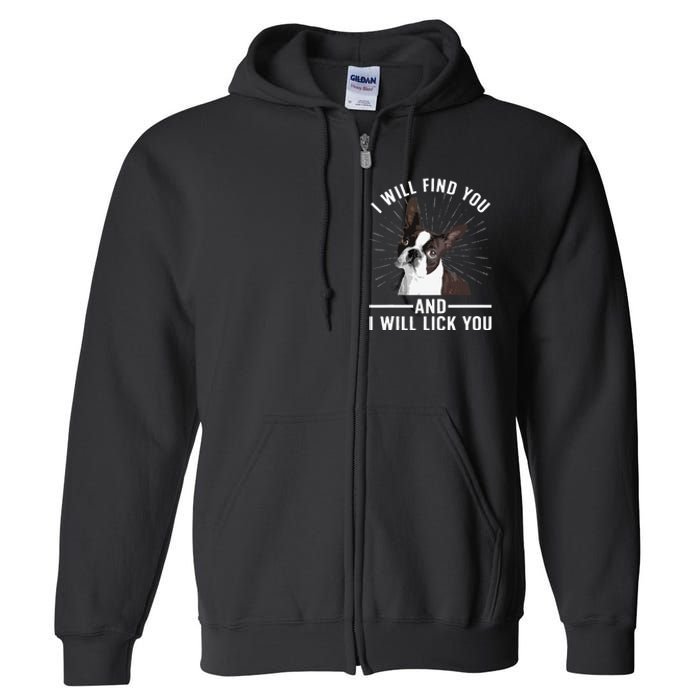 Cute Boston Terrier Art Boston Terrier Lover Full Zip Hoodie