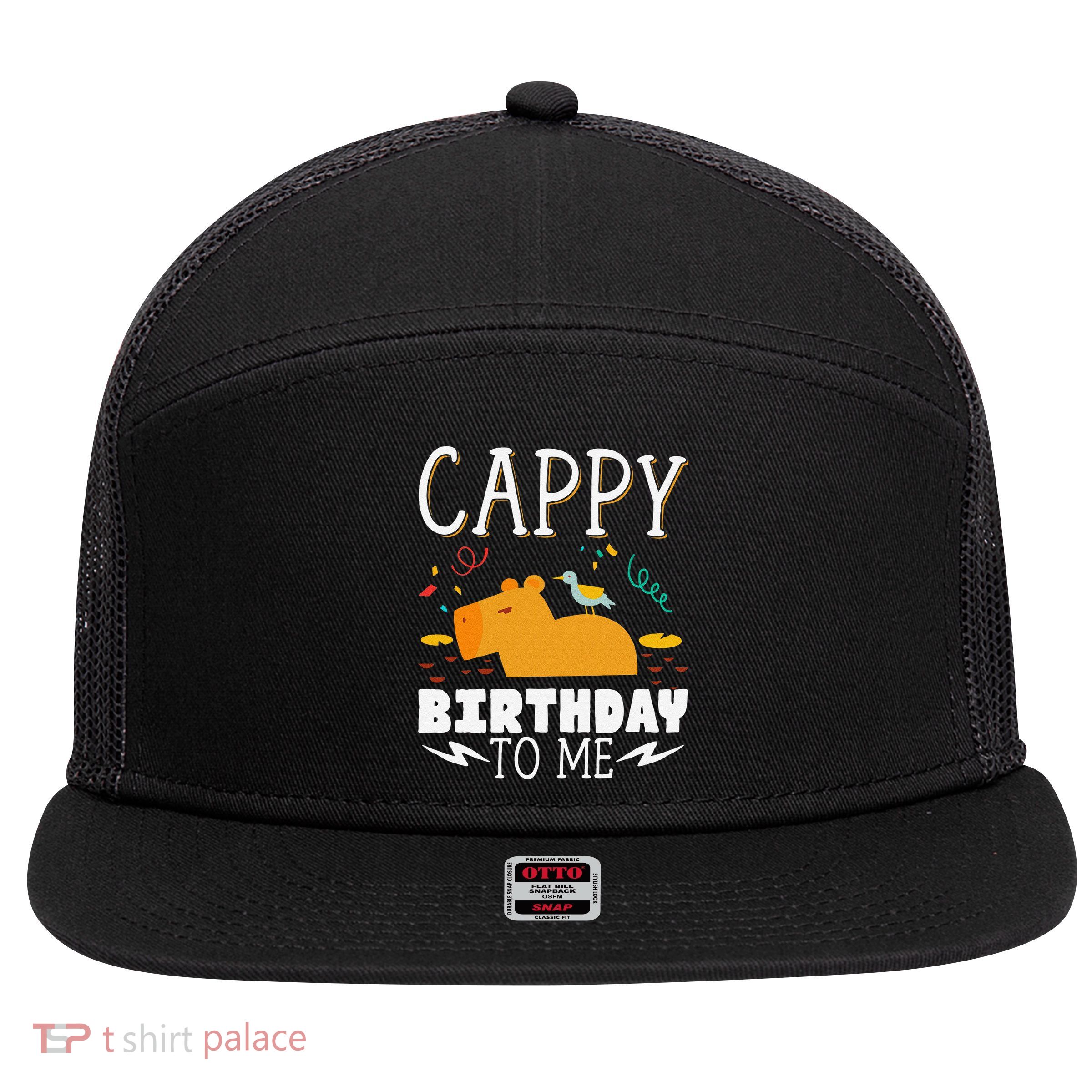 Cappy Birthday To Me Capy Birthday 7 Panel Mesh Trucker Snapback Hat