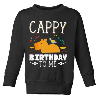 Cappy Birthday To Me Capy Birthday Toddler Sweatshirt