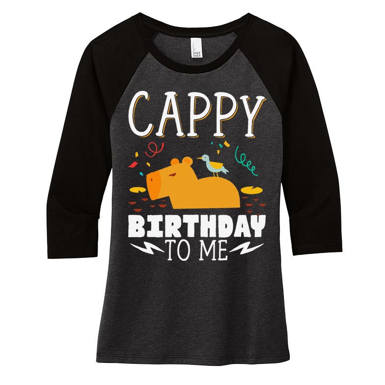 Cappy Birthday To Me Capy Birthday Women's Tri-Blend 3/4-Sleeve Raglan Shirt