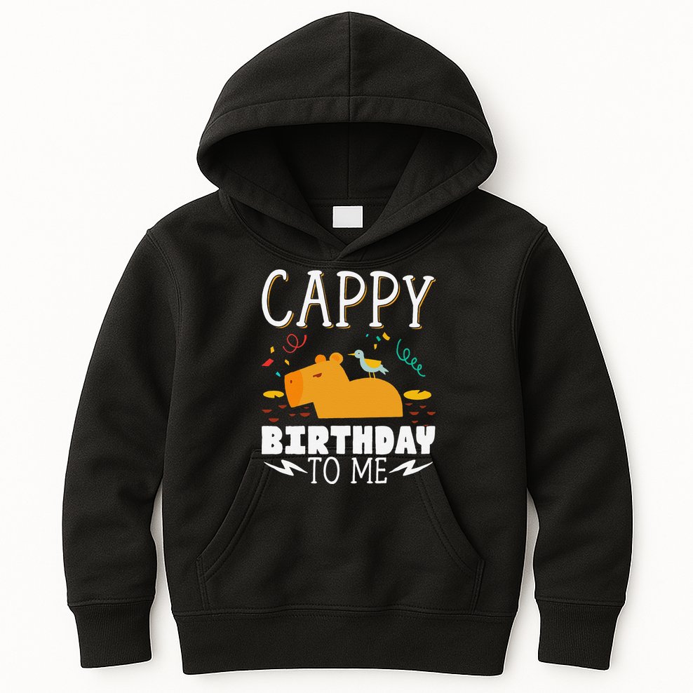 Cappy Birthday To Me Capy Birthday Kids Hoodie