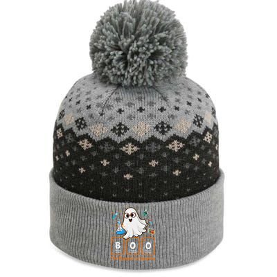 Chemistry Boo The Element Of Surprise Funny Periodic Table Gift The Baniff Cuffed Pom Beanie