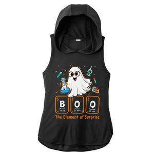 Chemistry Boo The Element Of Surprise Funny Periodic Table Gift Ladies PosiCharge Tri-Blend Wicking Draft Hoodie Tank