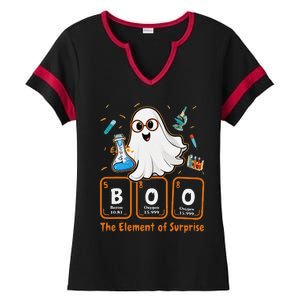 Chemistry Boo The Element Of Surprise Funny Periodic Table Gift Ladies Halftime Notch Neck Tee