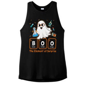 Chemistry Boo The Element Of Surprise Funny Periodic Table Gift Ladies PosiCharge Tri-Blend Wicking Tank