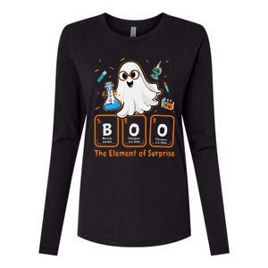 Chemistry Boo The Element Of Surprise Funny Periodic Table Gift Womens Cotton Relaxed Long Sleeve T-Shirt