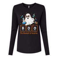 Chemistry Boo The Element Of Surprise Funny Periodic Table Gift Womens Cotton Relaxed Long Sleeve T-Shirt