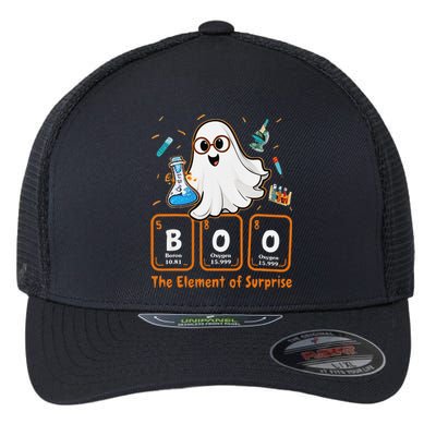 Chemistry Boo The Element Of Surprise Funny Periodic Table Gift Flexfit Unipanel Trucker Cap