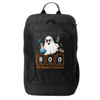 Chemistry Boo The Element Of Surprise Funny Periodic Table Gift City Backpack