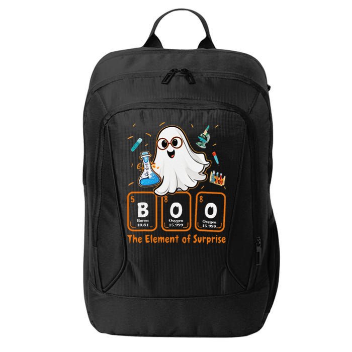 Chemistry Boo The Element Of Surprise Funny Periodic Table Gift City Backpack