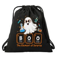 Chemistry Boo The Element Of Surprise Funny Periodic Table Gift Drawstring Bag