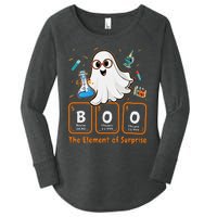 Chemistry Boo The Element Of Surprise Funny Periodic Table Gift Women's Perfect Tri Tunic Long Sleeve Shirt