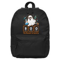 Chemistry Boo The Element Of Surprise Funny Periodic Table Gift 16 in Basic Backpack