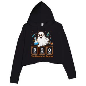 Chemistry Boo The Element Of Surprise Funny Periodic Table Gift Crop Fleece Hoodie