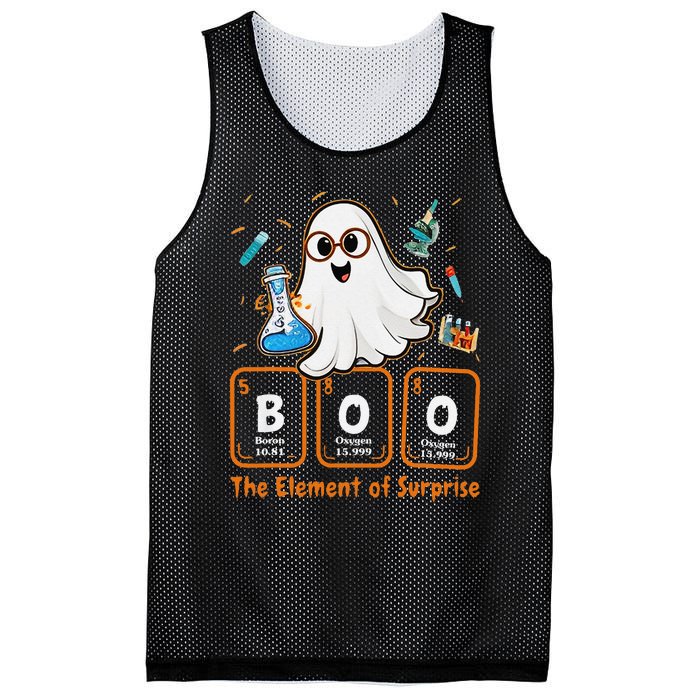 Chemistry Boo The Element Of Surprise Funny Periodic Table Gift Mesh Reversible Basketball Jersey Tank