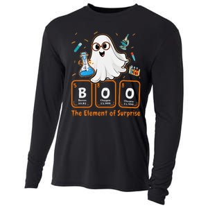 Chemistry Boo The Element Of Surprise Funny Periodic Table Gift Cooling Performance Long Sleeve Crew