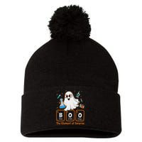 Chemistry Boo The Element Of Surprise Funny Periodic Table Gift Pom Pom 12in Knit Beanie