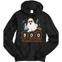 Chemistry Boo The Element Of Surprise Funny Periodic Table Gift Tie Dye Hoodie