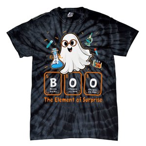 Chemistry Boo The Element Of Surprise Funny Periodic Table Gift Tie-Dye T-Shirt